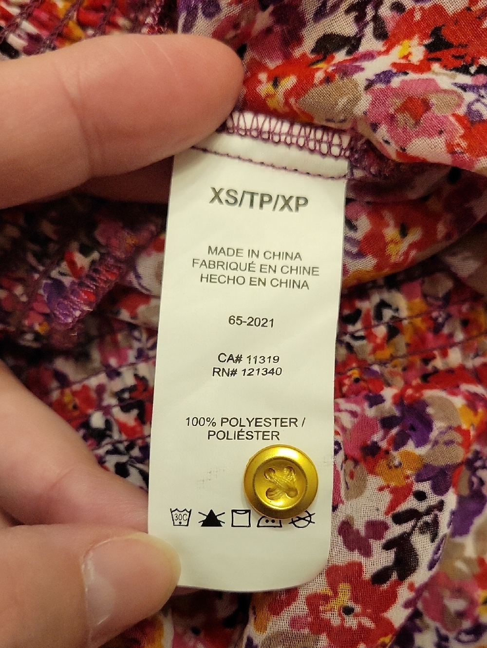 Dynamite Pink & Purple Floral Button-Down Top - Picture 8 of 8
